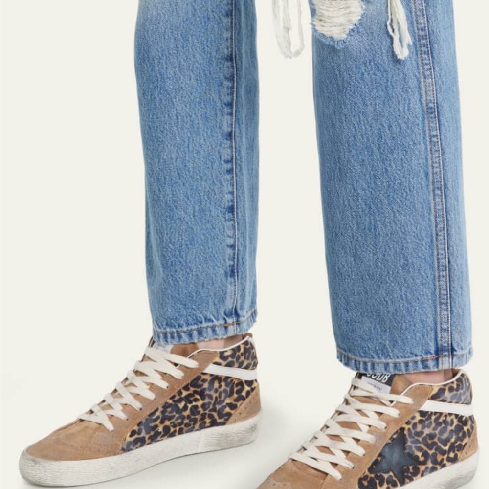 Golden Goose Leopard-Print Suede Sneakers - Brown and Black, don’t have the box